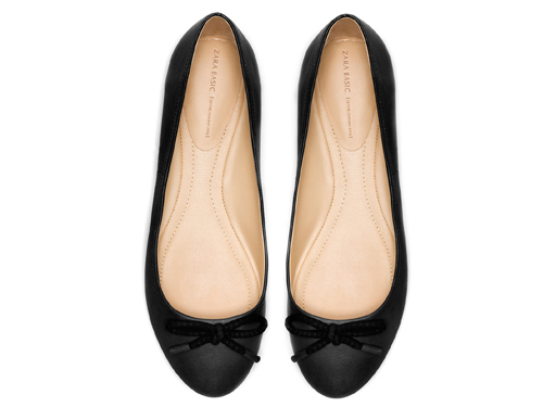 Zara: Cheap Black  Bow Ballet Flats