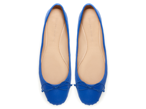 Zara: Cheap Blue  Bow Ballet Flats