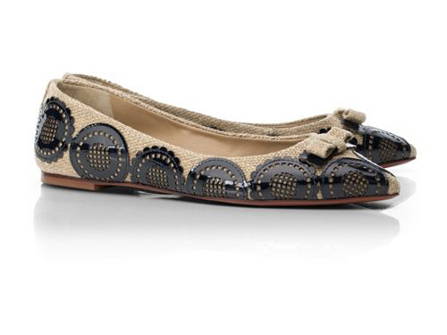 Tory Burch: Pippa Black  Bow  Pointed Toe Ballet Flats