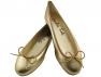 London Sole: Leather Gold Ballet Flat
