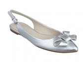 Nine West: Kilianna Silver Ankle Strap  Ballet Flat