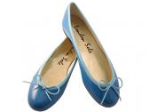 London Sole: Best Blue Patent  Ballet Flat